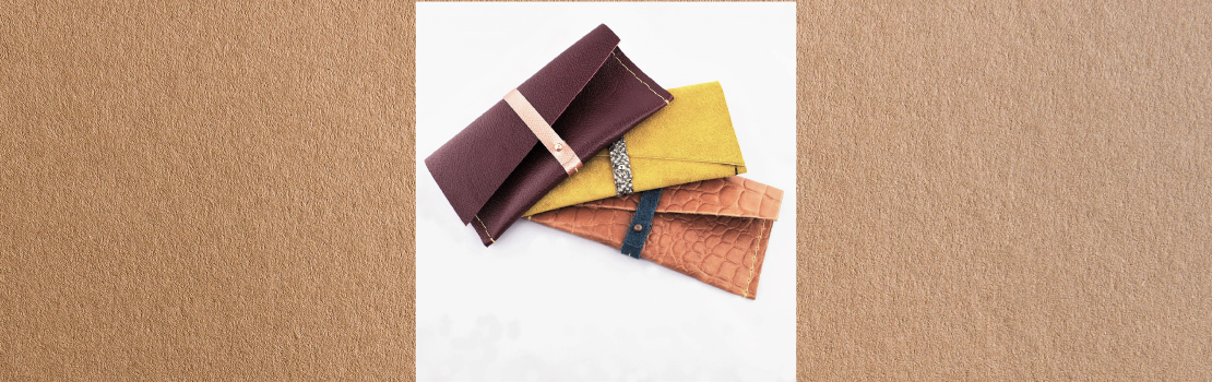 Leather store clutches online