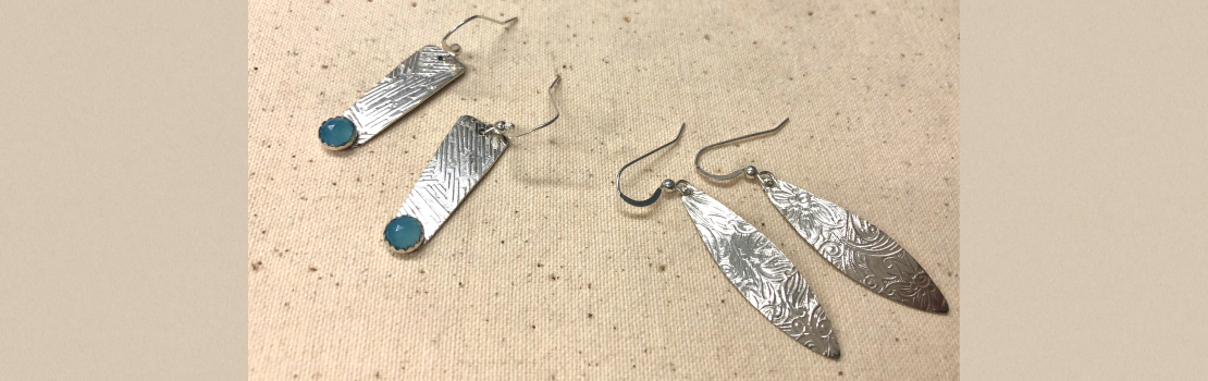 Stone Set Roll Printed Earrings – February 4 – PA Guild of Craftsmen